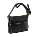 Parinda 11135 ASHEN (Black) Textured Faux Leather Crossbody Bag